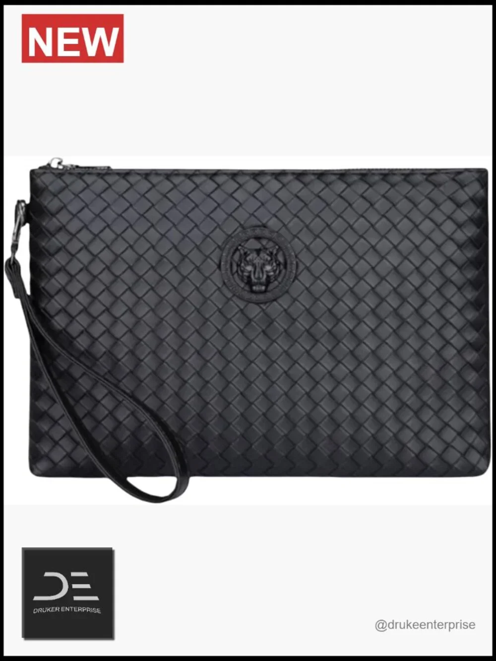 PU Leather Men's Clutch Bag RFID Blocking Large Wristlet Wallet
